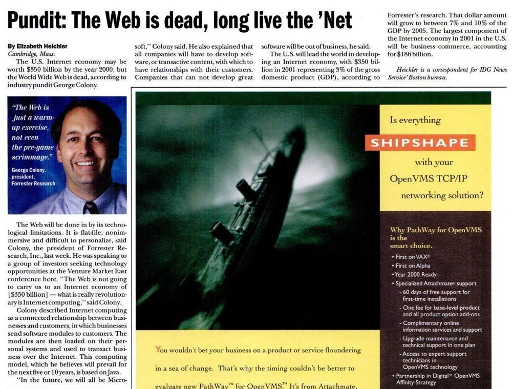 一个反复预测”Web已死”的人