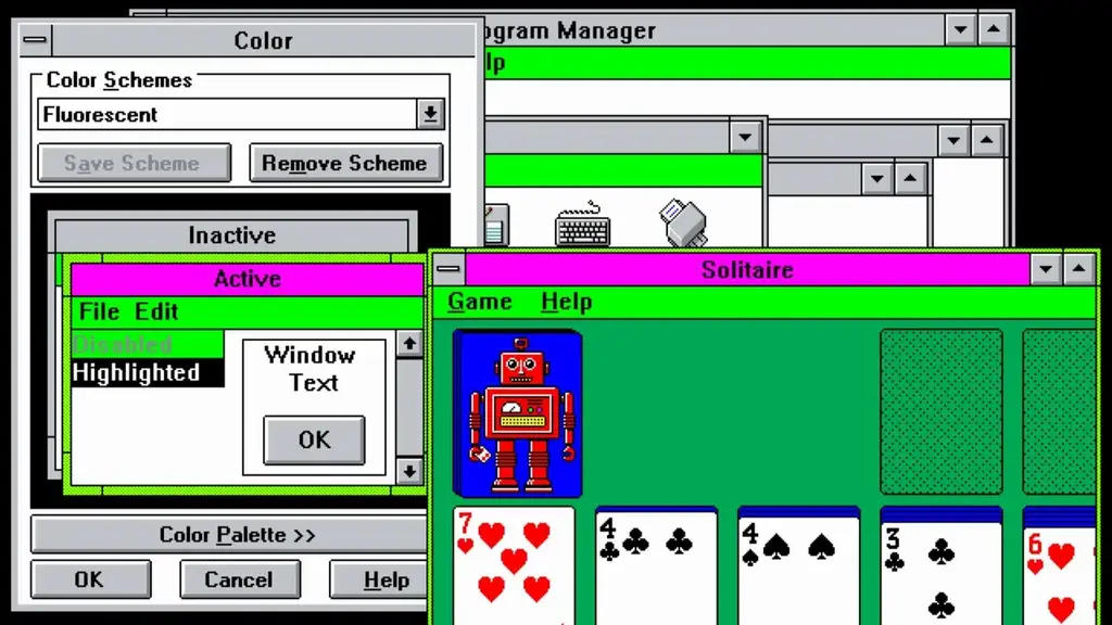 赛博考古:Windows 3.1诡异的红黄配色是咋回事