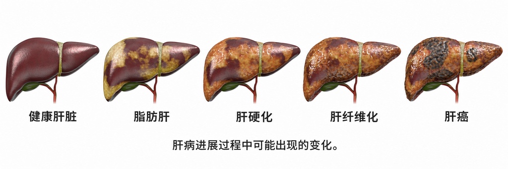 脂肪肝并非单一疾病，其背后包含5种亚型