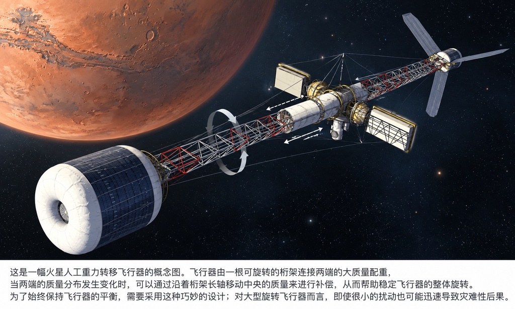 用一条拉力绳打造人造重力：旋转太空舱方案问题在哪