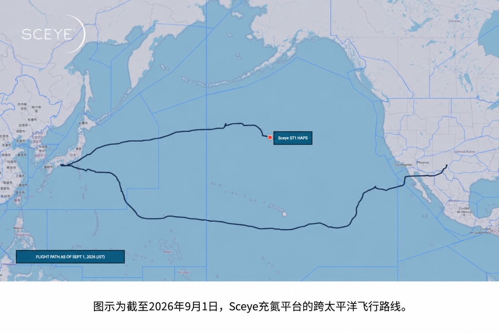 为测试空中基站，平流层飞艇从美国飞往日本
