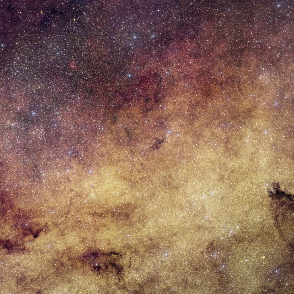 银河系拥挤的心脏：一张含6千万颗恒星的可见光马赛克
